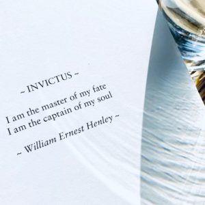 Invictus: I am the master of my fate. I am the captain of my soul. William Ernest Henley uit dansen in de hemel door Michael Pilarczyk
