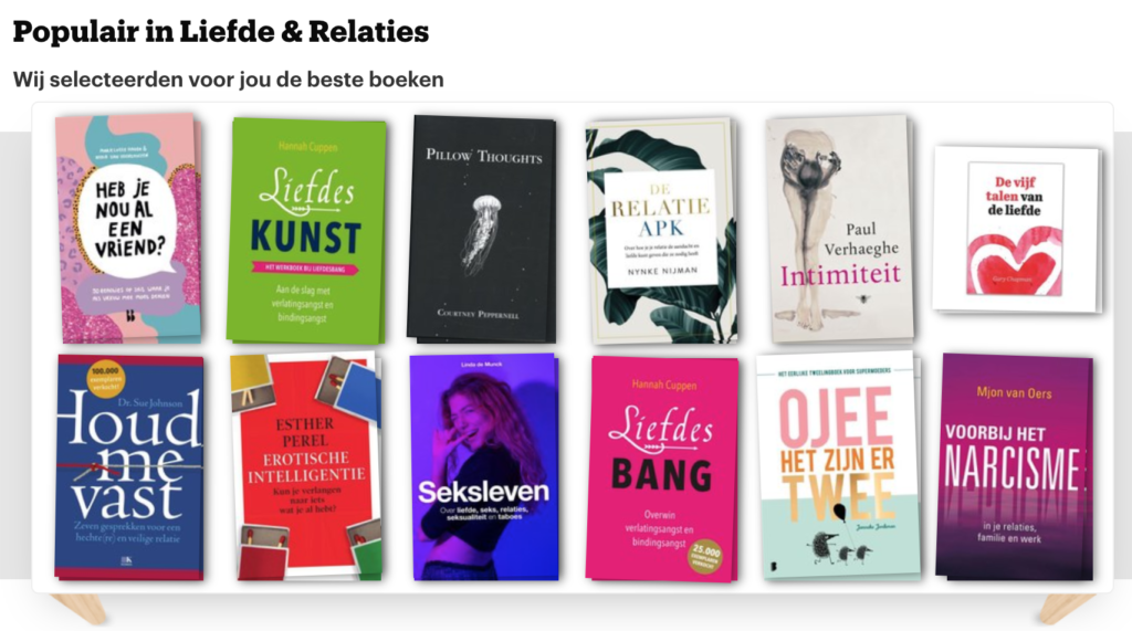 TOP12 Populaire boeken over Liefde & Relaties