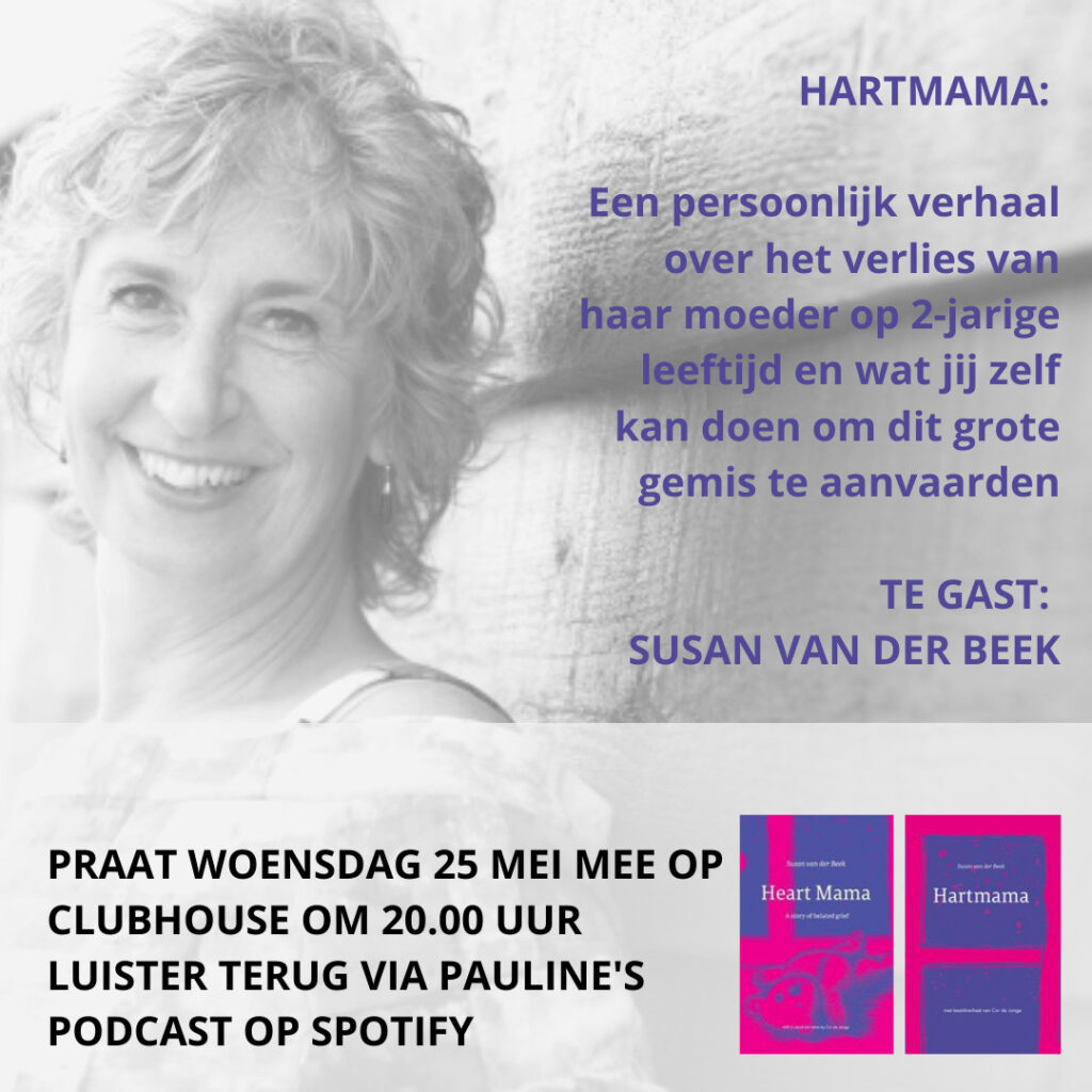 Podcast met Susan van der Beek over haar boek: Heart mama, a story of belated grief